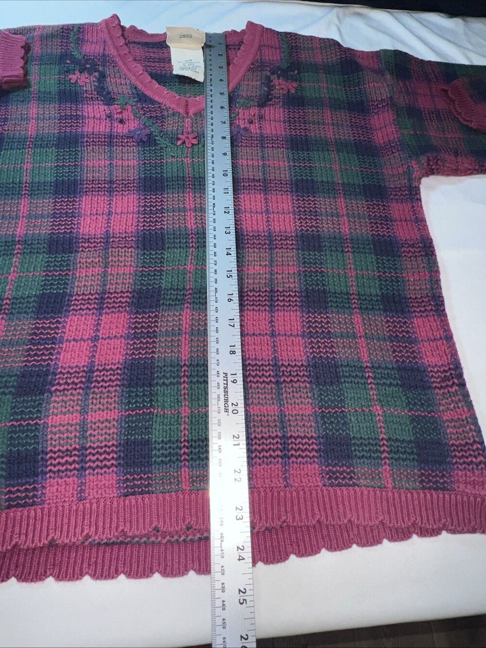 Vintage 90's Northern Reflections Cotton Pullover Sweater Women's Medium Purple - Picture 6 of 9